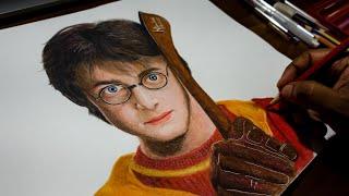 Drawing harry potter - Timelapse | colour pencil drawing | Srinath Srinivasan