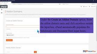 How to Create an Addon Domain in cPanel with NodePlex