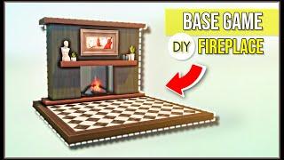 BASE GAME Functional DIY Fireplace (No CC/No Mods) - The Sims 4 Speed Build