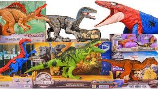 Jurassic World Unboxing Review| RC Raptor,Spiderman Therizinosaurus,Giganotosaurus,Spinosaurus |ASMR