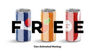 Free Soda Can Mockup Presentation