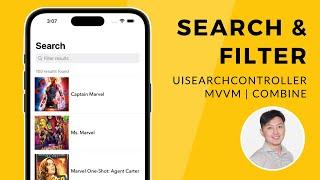 Search and filter with UISearchController (MVVM architecture)