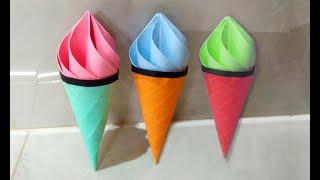 How to make paper ice cream cone | DIY ice cream | Slide Hunt Art