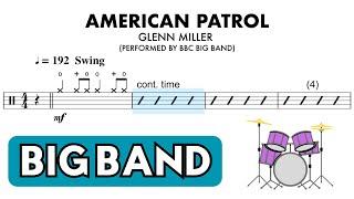 "American Patrol" - Big Band Jazz Drum Chart To Practise Sight Reading 