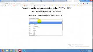 Jquery select2 ajax autocomplete example with demo in PHP | autocomplete using PHP/MySQLi