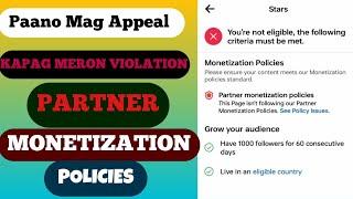 Paano mag submit ng appeal kapag meron kang partner monetization policies September 1, 2023