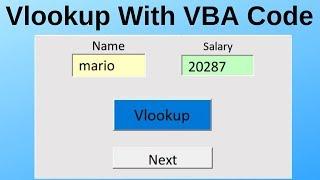 Vlookup With VBA in Excel