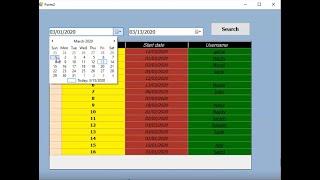 VB.net: filter dates from access database between two datetimepickers with source code