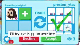 NO WAY! I JUST GOT THE BEST TRADE EVER FOR MY RIDE ONLY OWL! + GOT A FROST DRAGON! ADOPT ME #viral