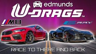 U-DRAG RACE: BMW M8 Competition vs. Chevy Corvette E-Ray | Quarter Mile, Handling & More