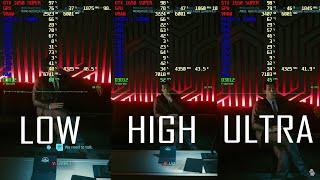 GTX 1650 SUPER CYBERPUNK 2077 LOW HIGH ULTRA COMPARISON