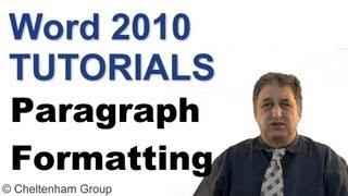 Word 2010 Tutorial | Paragraph Formatting | Full Course