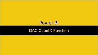 DAX CountX Function