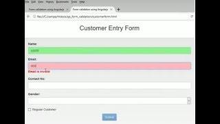 Form Validation using Angularjs