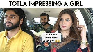 Totla Impressing a Cute Girl In Car With Singing | Reaction Video | Anas Rajput