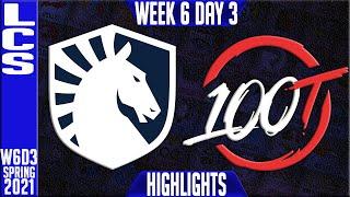 TL vs 100 Highlights | LCS Spring 2021 W6D3 | Team Liquid vs 100 Thieves