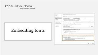 Embedding fonts