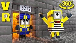 VR 360° MIINIONS PRISON BREAK (Minecraft Animation)