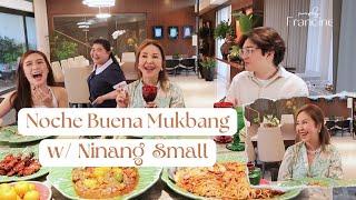 NOCHE BUENA MUKBANG WITH FRANSETH AND SMALL LAUDE | Francine Diaz