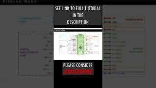 Arduino Nano Pin Layout #Shorts