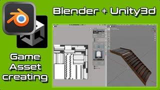 Creating a game asset for Unity3d in Blender (3D modeling, multi texture projection)