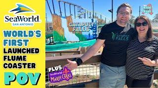 BRAND NEW SeaWorld Catapult Falls | Full Ride & POV | Plus Mardi Gras Fest