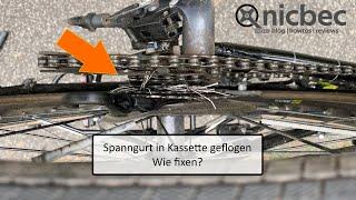 Spanngurt in Ritzel geflogen und gerissen - Wie reparieren?