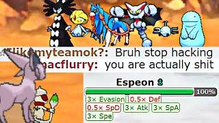 STORED POWER ESPEON Sweeps TOXIC SALTY NOOBS - Funny Pokemon Showdown Salt!