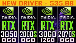 RTX 3050 vs RTX 2060 SUPER vs RTX 3060 vs RTX 2070 SUPER || PC GAMES TEST ||