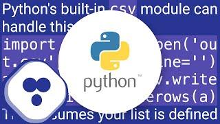 Writing a Python list of lists to a csv file