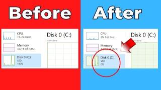 How to Fix 100% DISK USAGE Windows 11 & Windows 10 (2024)