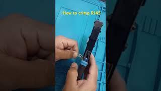 Networking connector RJ45 how to Crimp