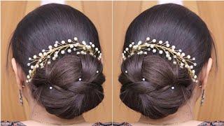 Wedding Juda Bun Hairstyle | Easy Juda Hairstyles For Wedding  | Wedding Hairstyle For Long Hair