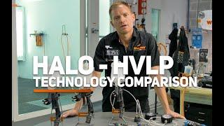 WALCOM Halo vs HVLP  Genesi carbonio 360 Evo, transfer efficiency, high atomization - low overspray