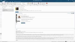 LinkedIn Outlook add-in demonstration