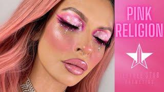 JEFFREE STAR PINK RELIGION PALETTE COLLECTION MAKEUP TUTORIAL GIVEAWAY REVIEW