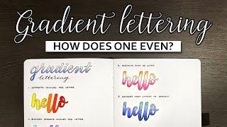 How to do gradient hand lettering  Bullet journal ideas