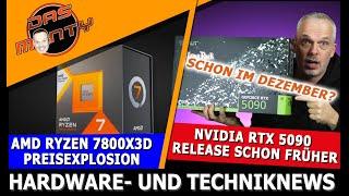 Nvidia RTX 5090 schon im Dezember | Ryzen 7800X3D Preisexplosion | Intel Arc 580 Termine | News