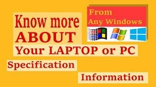 How to Find All Specification and Information About Your Laptop PC Include Graphics Card