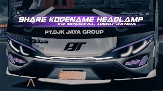 SHARE KODENAME HEADLAMP JB2 SHD ORI V3 SPESIAL UNGU || ARZZCONCEPTNW