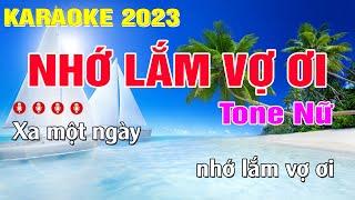 Nhớ Lắm Vợ Ơi Karaoke Tone Nữ (Am) Nhạc Sống | Trung Hiếu