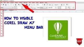 How To Visible Corel Draw x7 Menu Bar | hindi / urdu|