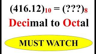 Decimal to Octal Conversion | EnggClasses