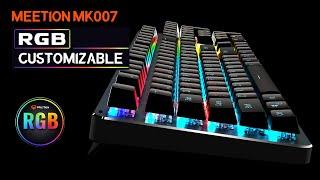 MeeTion MK007 RGB Mechanical Keyboard Ergonomic Blue Switch