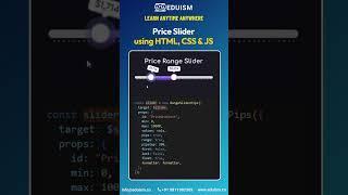 Price Slider using HTML, CSS & JS! #cssbeginners #html #css #javascript #js #webdeveloper #webdev