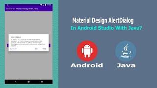 Material Design AlertDialog in  Android  Studio With Java