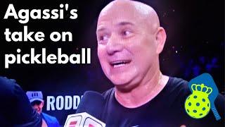 What Tennis Legend Andre Agassi said about Pickleball after the Pickleball Slam Event on ESPN