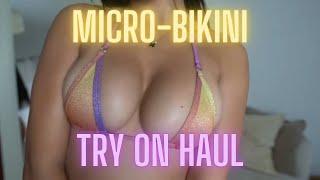 Micro Bikini Try-On Haul [4K] Swimwear Review