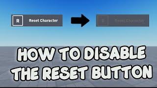 HOW TO DISABLE THE RESET BUTTON IN ROBLOX STUDIO ️ Roblox Studio Tutorial ️