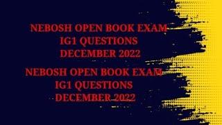 Nebosh ig1 December 2022 Question Answers